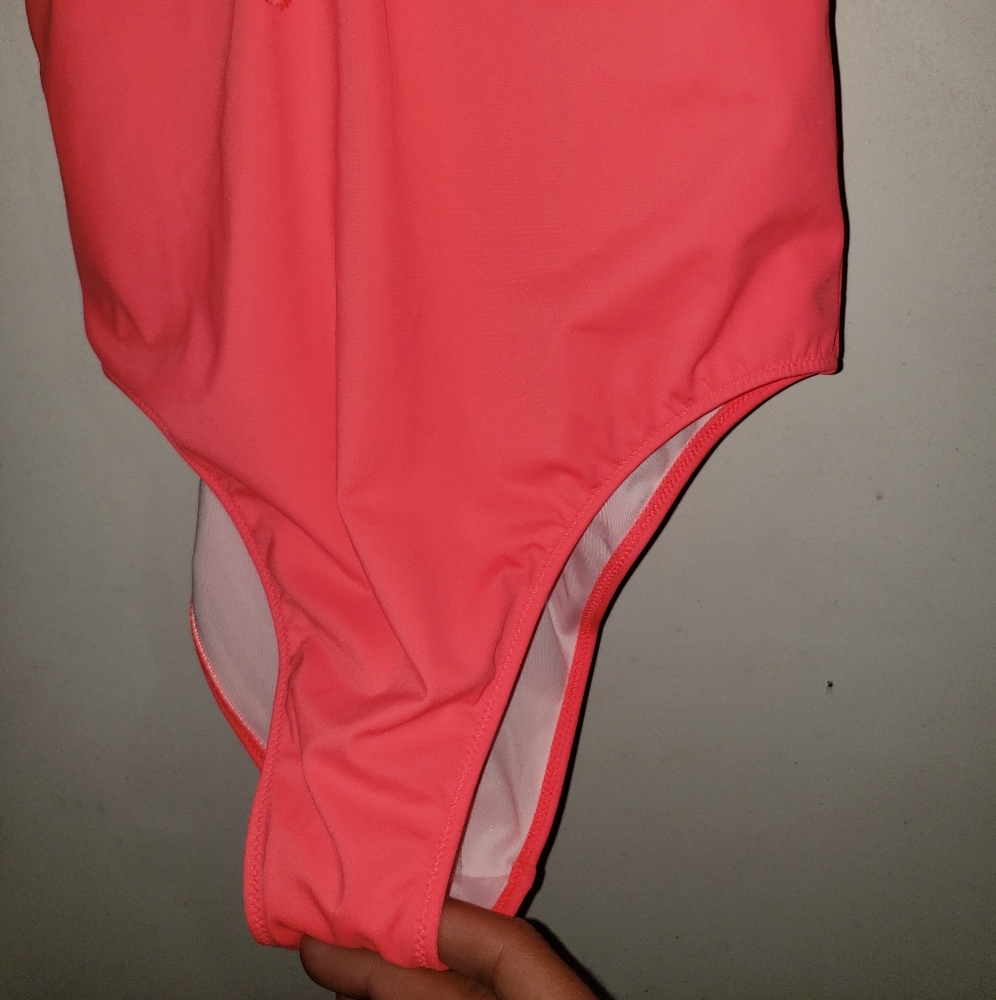 Hot Peachy Orange - VS PINK• | One-Piece Swimsuit - Picture 6 of 8